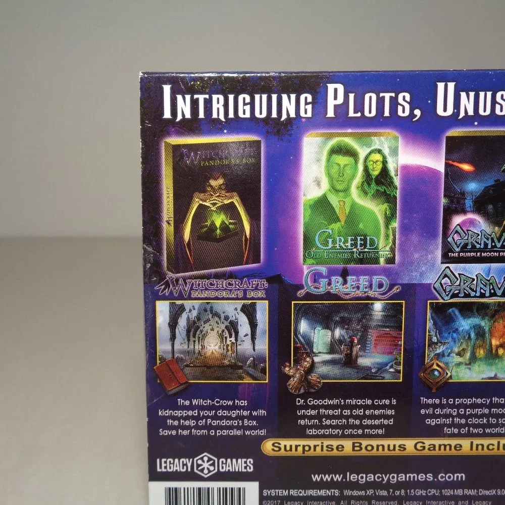 MOONLIGHT MYSTERIES 6 / Hidden Object Games / 5 Pack New PC DVD-ROM Video Game